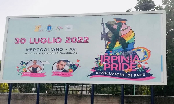 Irpinia Pride, vandalizzato manifesto: ‘Episodio di omofobia’
