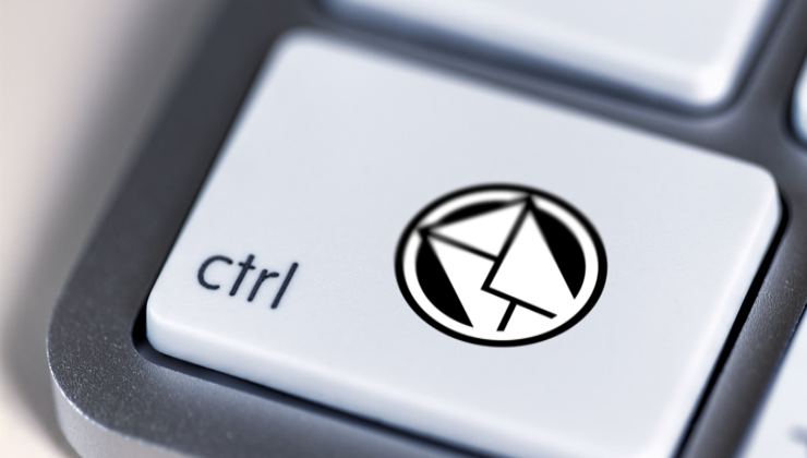 tasto ctrl con immagine lettera