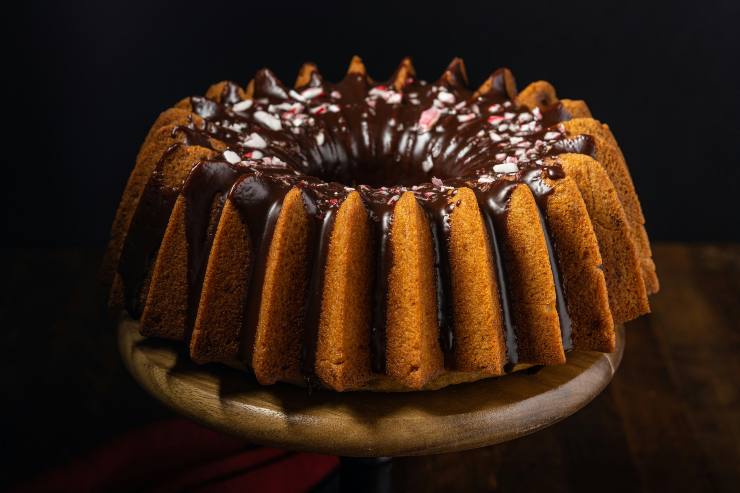 ciambella coperta di cioccolato